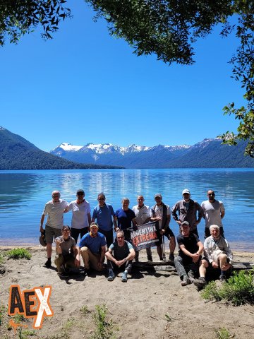 Grupo al finalizar, en el Lago Traful