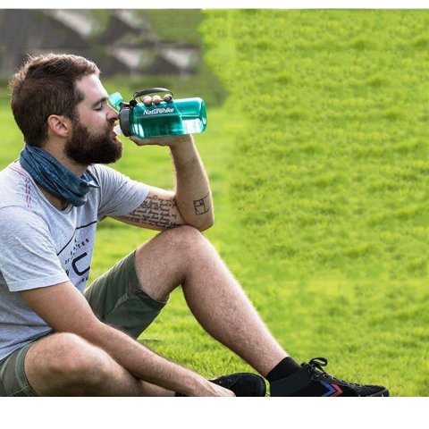 Botellón para hidratación - boca ancha y con pico - Naturehike - 1 litro