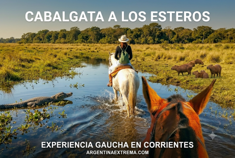 Cabalgata a los Esteros en Corrientes - Atravesando humedales del Litoral - Estancia Argentina