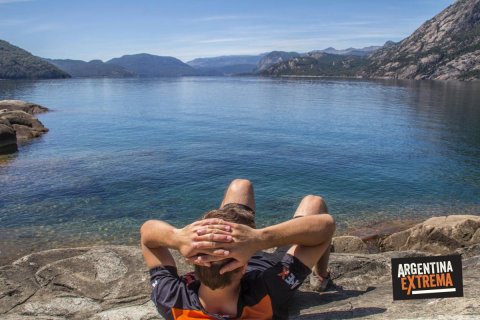 Descanso en las Playas de Yuco - Paraiso natural del Lago Lacar - Cicloturismo