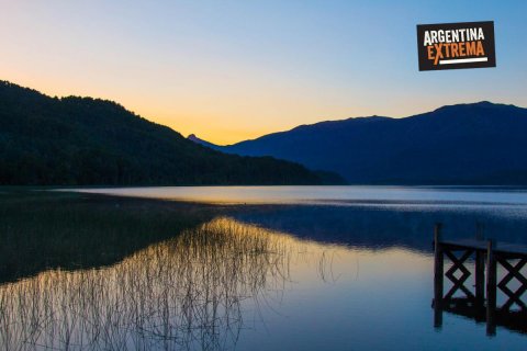 Atardecer en lago Nonthue - Cicloturismo