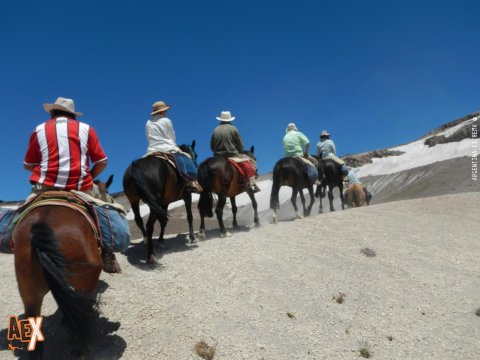 Horseback Riding crossing the Andes Argentina-Chile-Las Loicas, Cajon Grande, Laguna del Maule, Talca