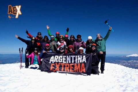 cumbre del Volcan Lanin - objetivo anual