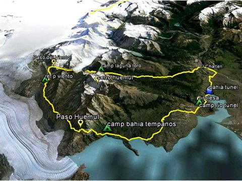 mapa vuelta al huemul