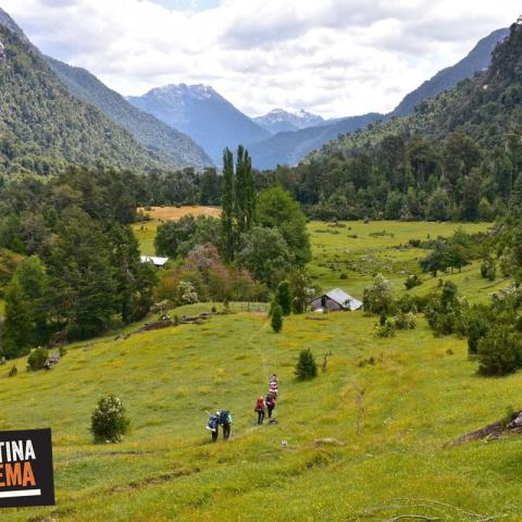 Trekking crossing the Andes - Bariloche, Patagonia.