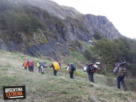 llegando a Laguna del Caminante