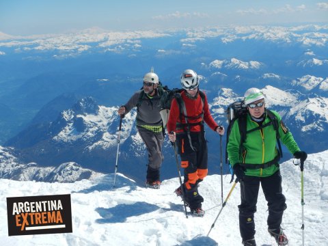 cerca de la cima del Lanin