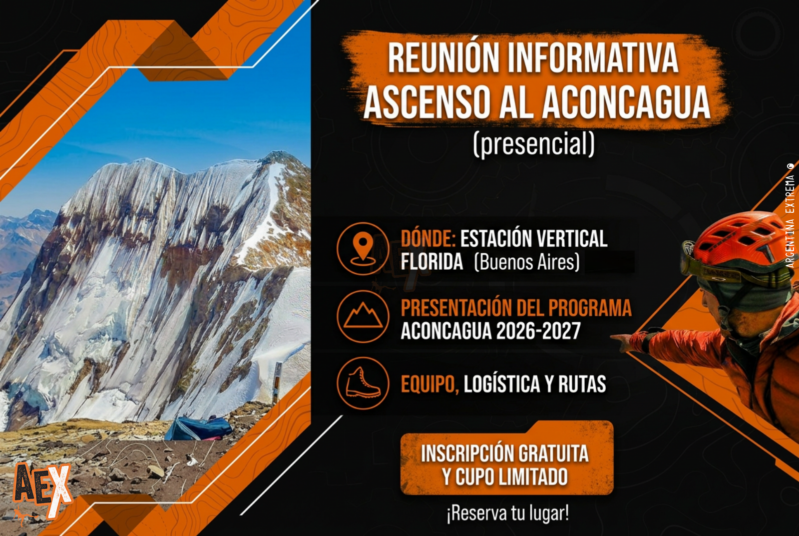 Reunión Informativa Presencial - Expedición y Ascenso al Cerro Aconcagua 