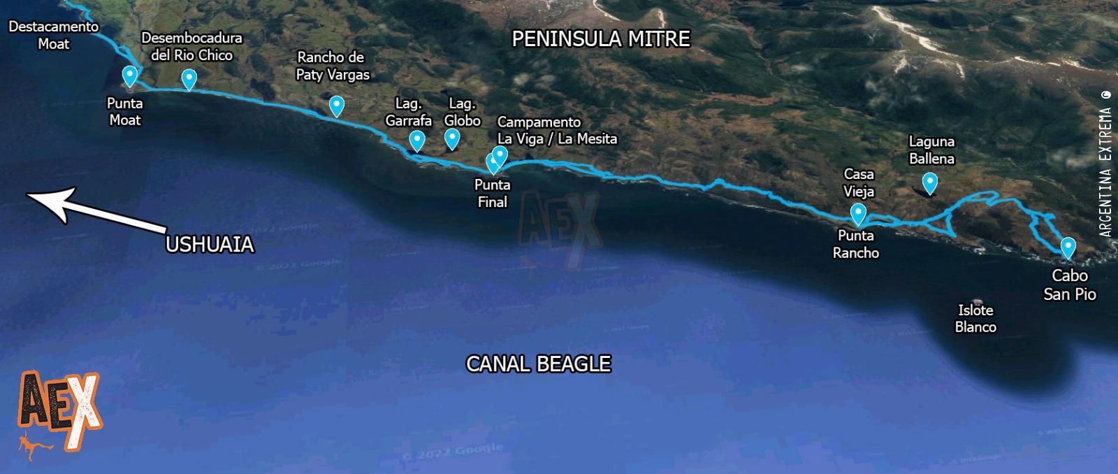 Trekking al Faro San Pio - Península Mitre - Ushuaia - Tierra del Fuego